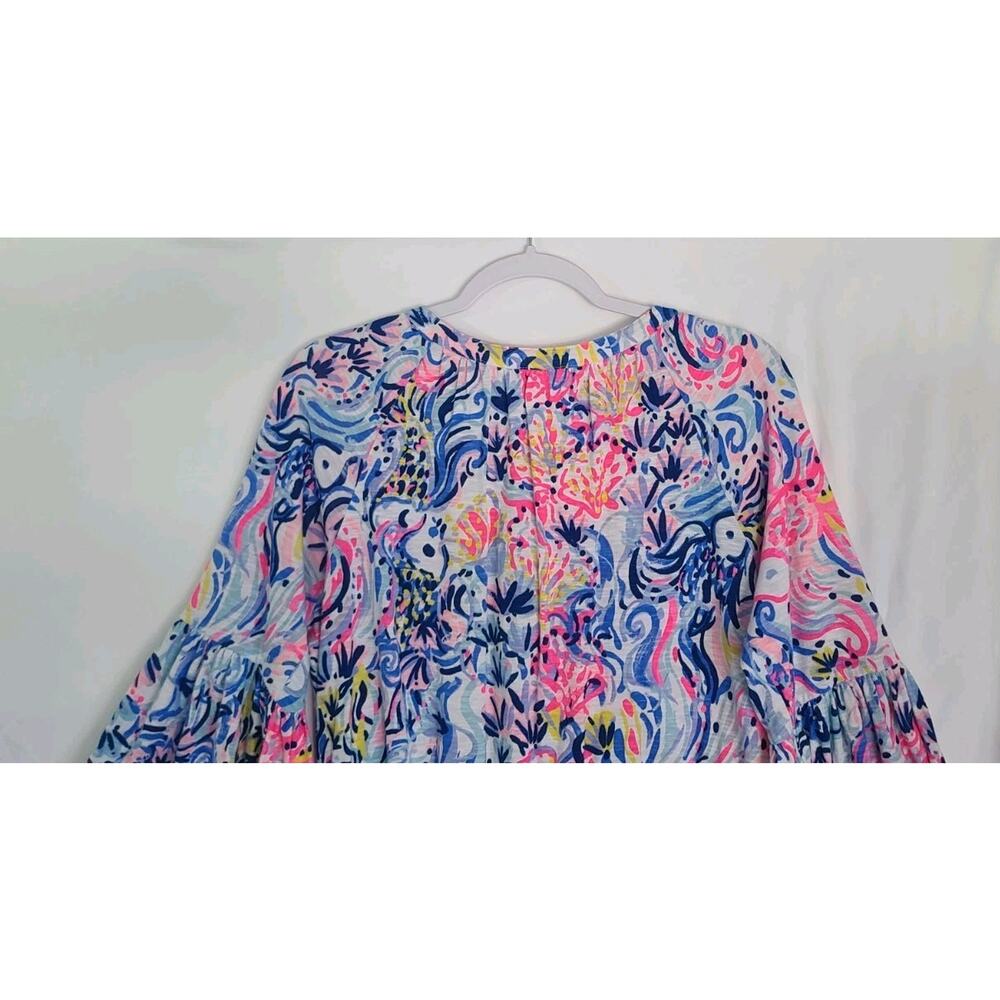 Lilly Pulitzer Women's Del Lago Pink Multicolored Tasseled Romper Small - Picture 9 of 9